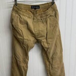 CJ Black Mens Khaki Tan Elastic Waist Jogger Pants Size Small Stretch Cotton